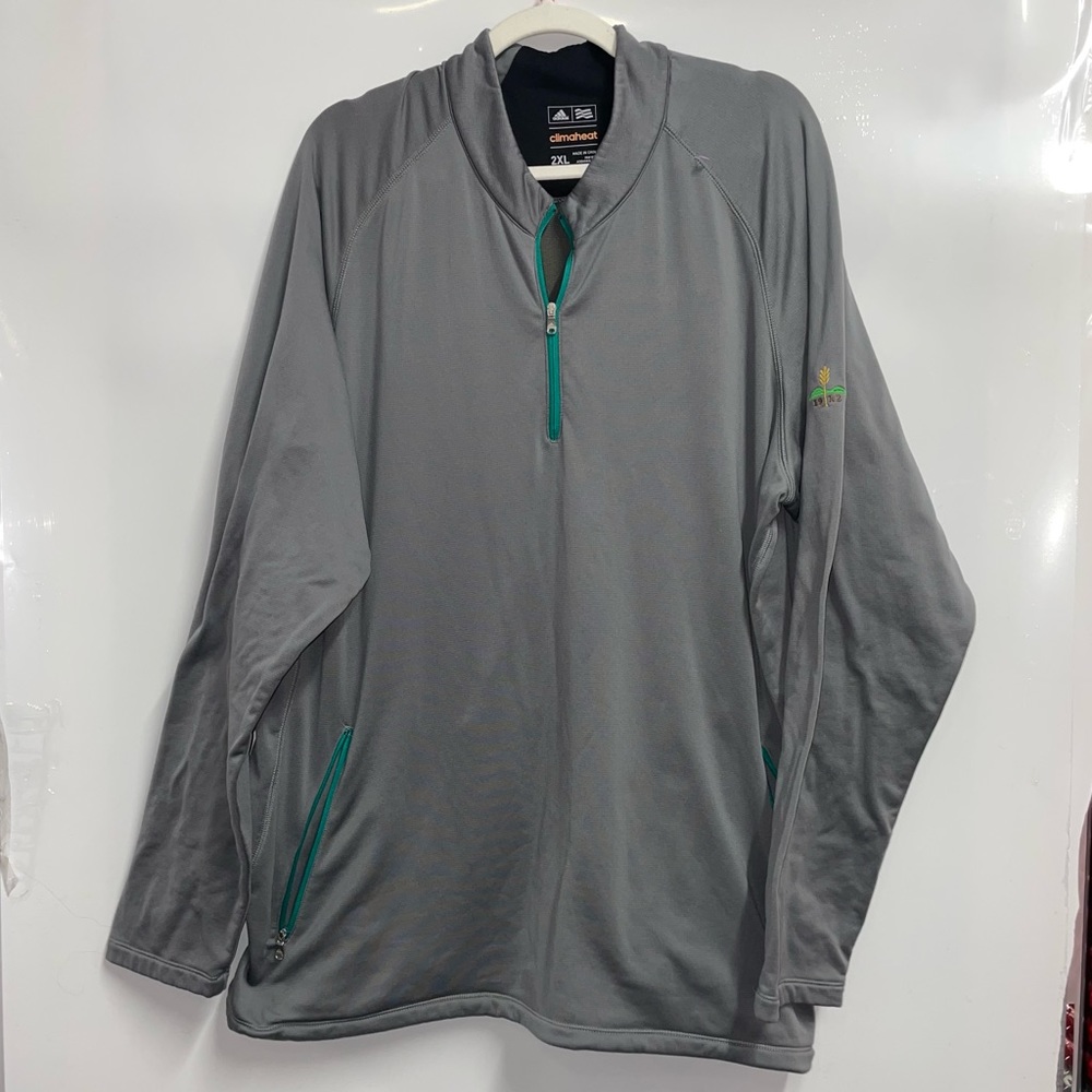 adidas climaheat size 2 XL gray long sleeve zip up - Picture 1 of 7